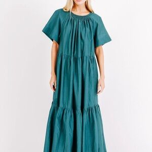 Teal Mirth layered maxi dress small NWT